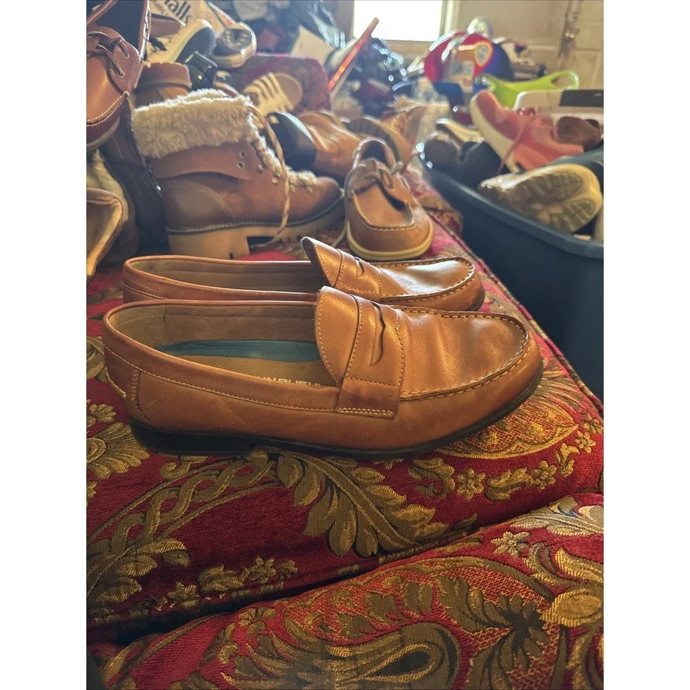Nunn Bush Men's Drexel Moc-Toe Penny Loafers 84744 Cognac Leather Size 11